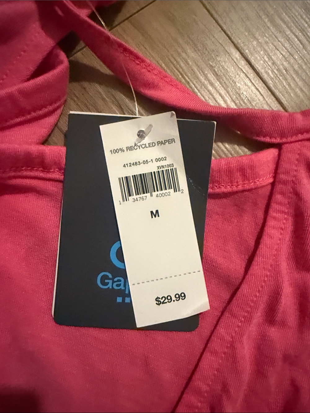 GAP Hot Pink Long Sleeve Scoop Neck Top - Picture 4 of 5
